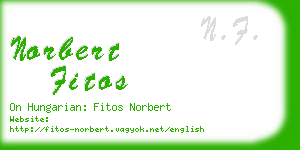 norbert fitos business card